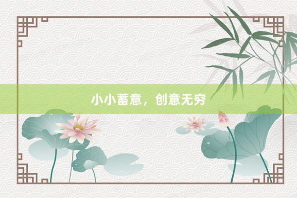 小小蓄意，创意无穷